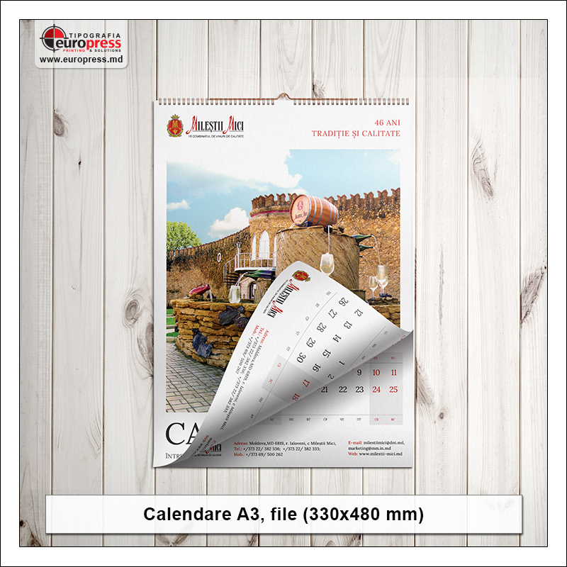 Calendar A3 File - Varietate Calendare - Tipografia Europress