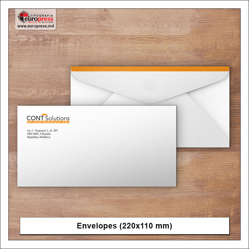 Envelope 220x110 mm - Variety of Envelopes - EuroPress Printing House