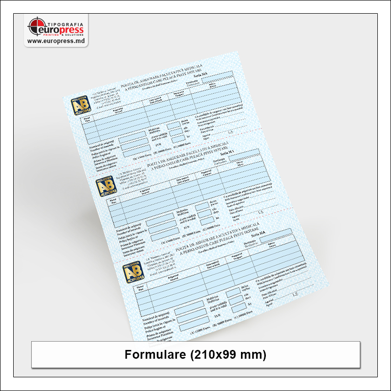 Formular 210x100 mm - Varietate Formulare - Tipografia Europress
