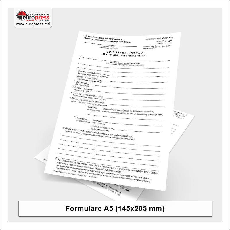 Formular A5 - Varietate Formulare - Tipografia Europress
