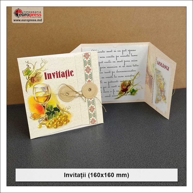 Invitatie 160x160 mm - Varietate Invitatii - Tipografia Europress