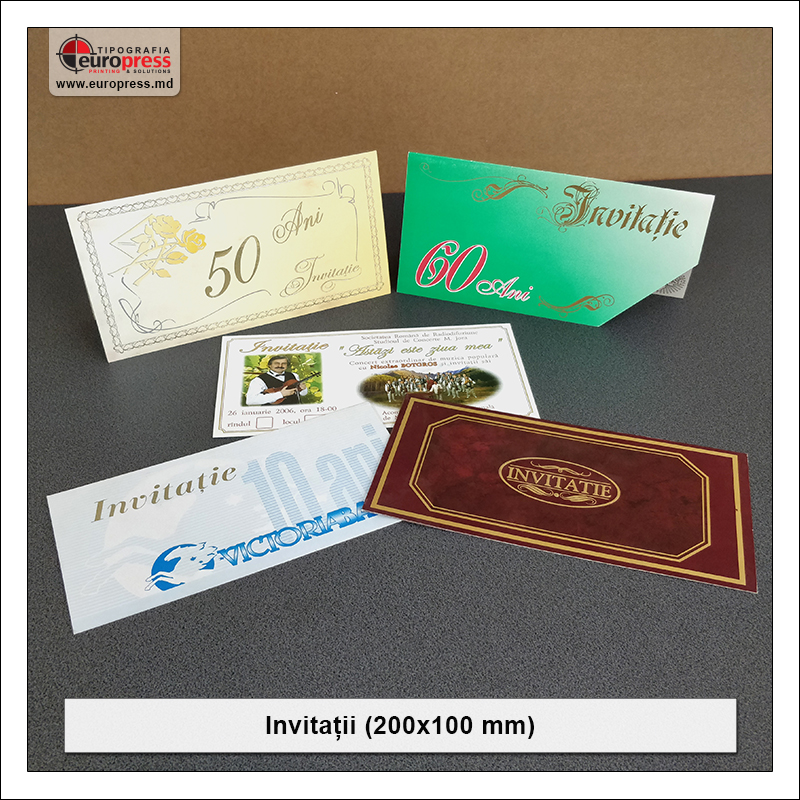 Invitatie 200x100 mm - Varietate Invitatii - Tipografia Europress