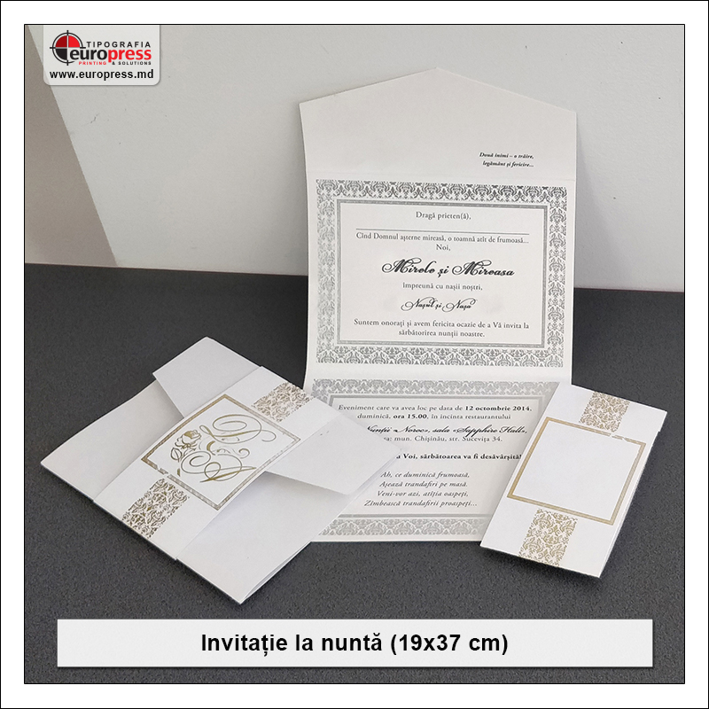 Invitatie pentru Nunta Stil 3 - Varietate Invitatii si articole pentru Nunta - Tipografia Europress