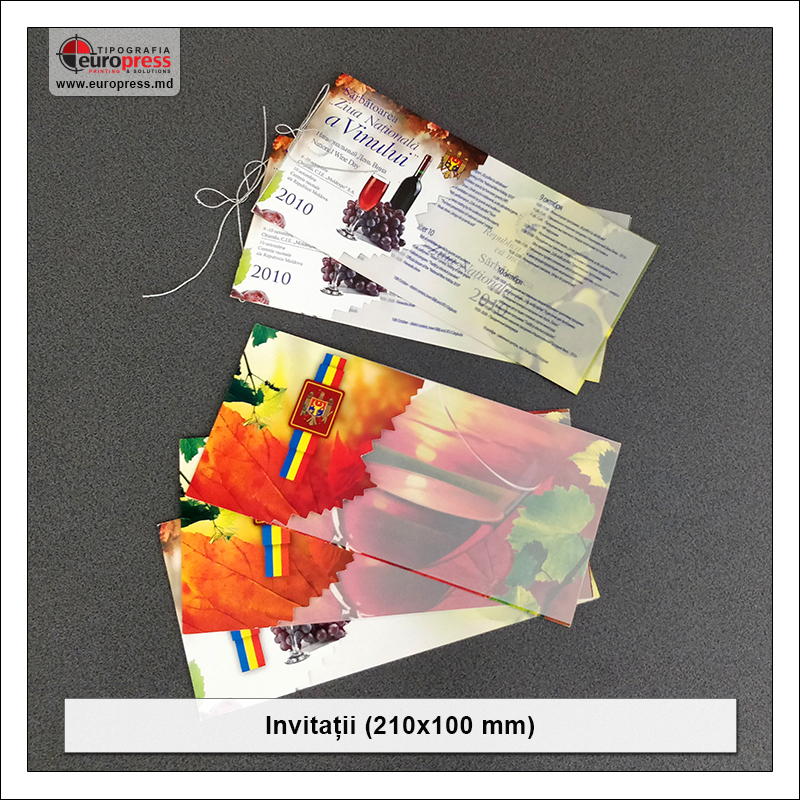Invitatii 210x100 mm - Varietate Invitatii - Tipografia Europress