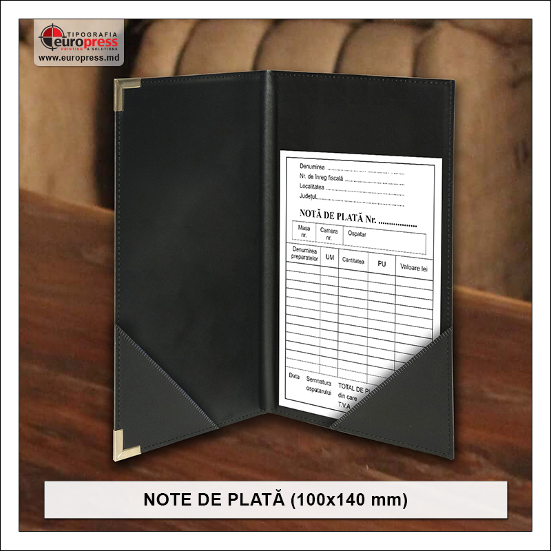 Nota de plata 100x140 mm Stil 3 - Varietate Note de Plata - Tipografia Europress