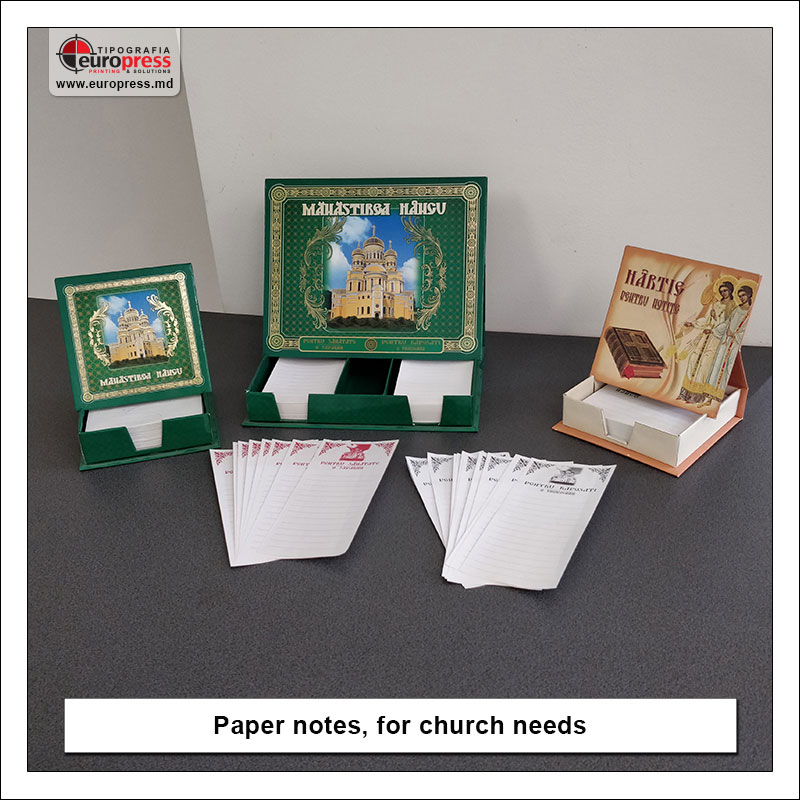 Paper notes for church needs - Variety of the Church Ware - EuroPress Printing House