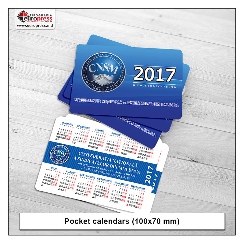 Pocket calendars - Variety of calendars - Europress Printing House