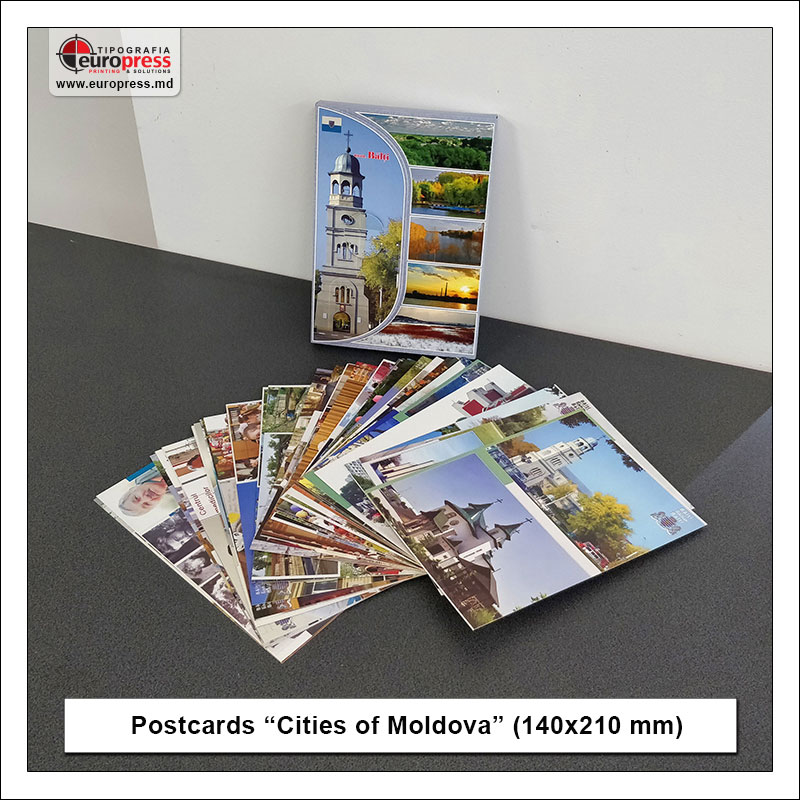 Postcards Cities of Moldova 140x210 mm - Variety of Postcards - Europress Printing House