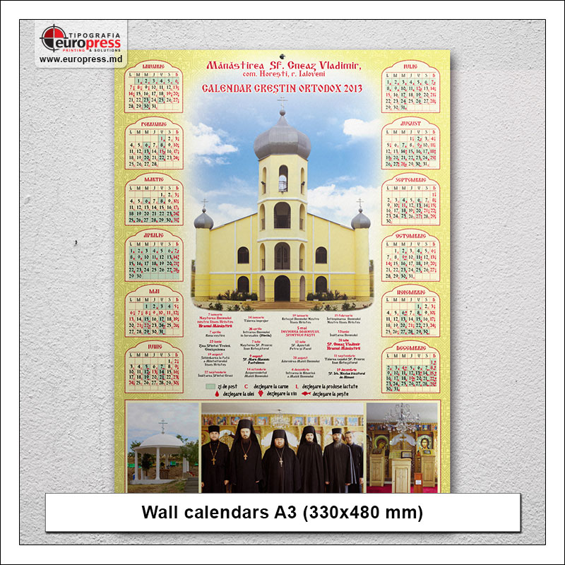 Wall calendars A3 - Variety of calendars - Europress Printing House