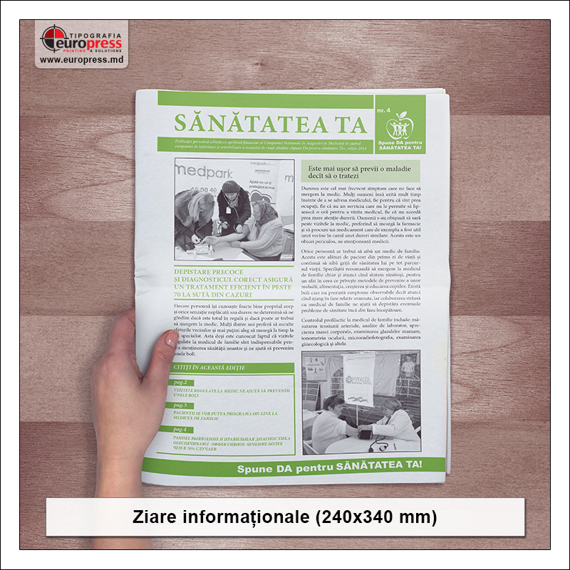 Ziare informationale 240x340 mm - Varietate ziare - Tipografia Europress