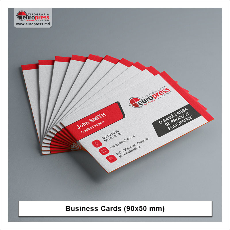 Business Cards 90x50 mm style 1 - Variety of Business Cards - Europress Printing House
