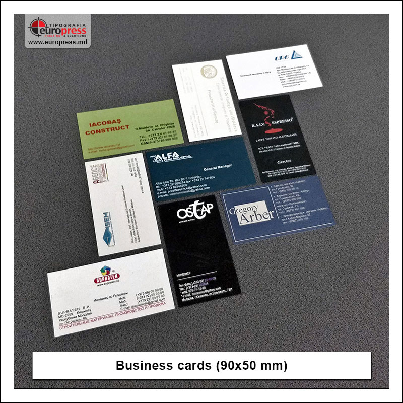 Business cards 90x50 mm - Variety of Business Cards - Europress Printing House