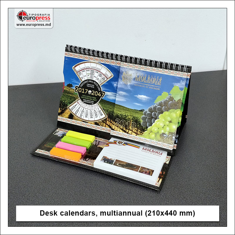 Desk calendars multiannual 210x440 mm - Variety of Desk Calendars - Europress Printing House