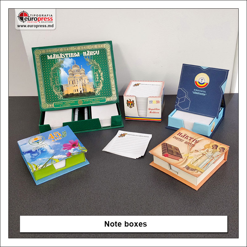 Note boxes - Variety of Office Supplies - EuroPress Printing House