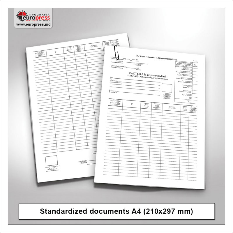 Standardized documents A4 ыену 2 - Variety of Standardized documents - Europress Printing House