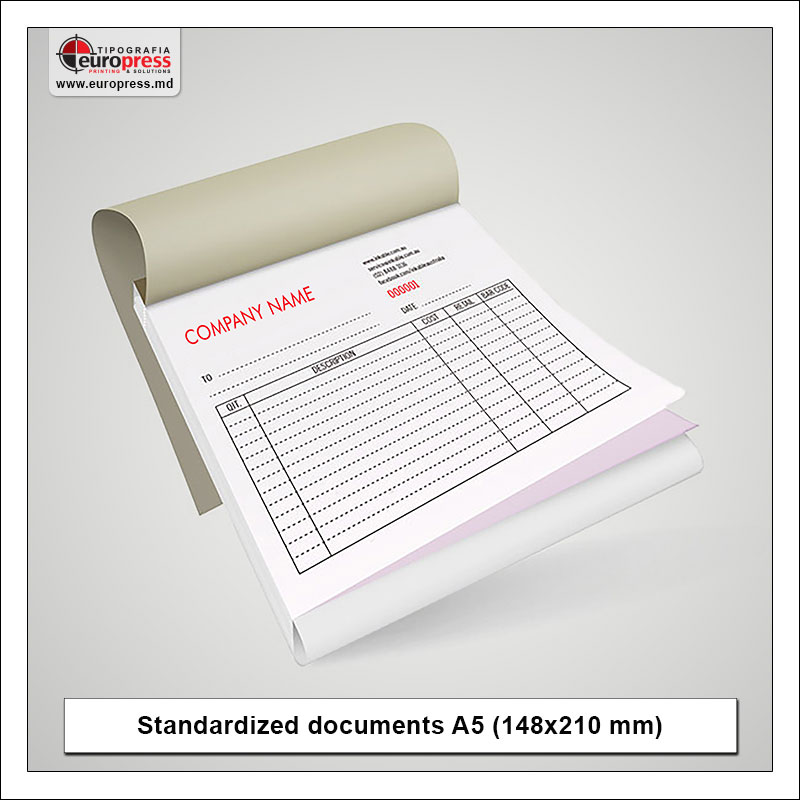 Standardized documents A5 - Variety of Standardized documents - Europress Printing House