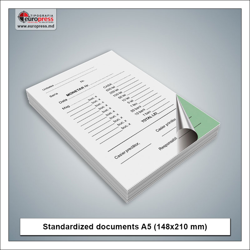Standardized documents A5 style 2 - Variety of Standardized documents - Europress Printing House