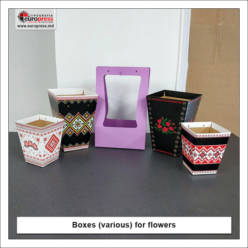 Boxes various for flowers - Variety of boxes - Europress Printing House