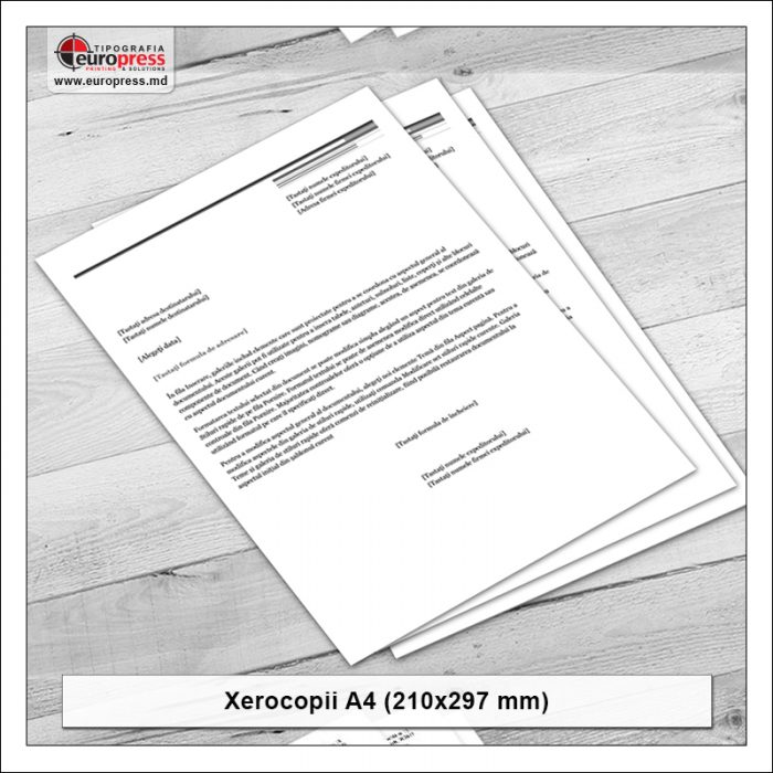 Xerocopii A4 - Varietate Xerocopii - Tipografia Europress
