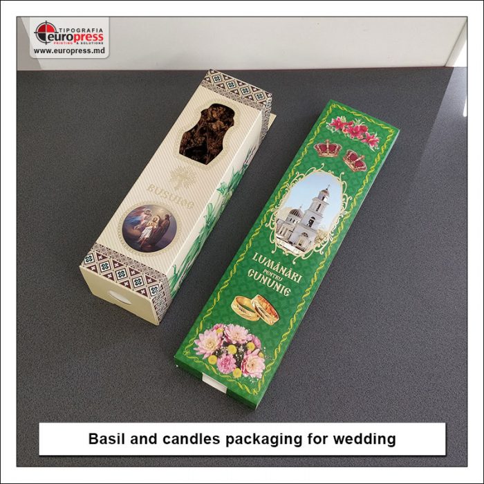 Basil and candles packaging for wedding - Variety of the Church Ware - EuroPress Printing House