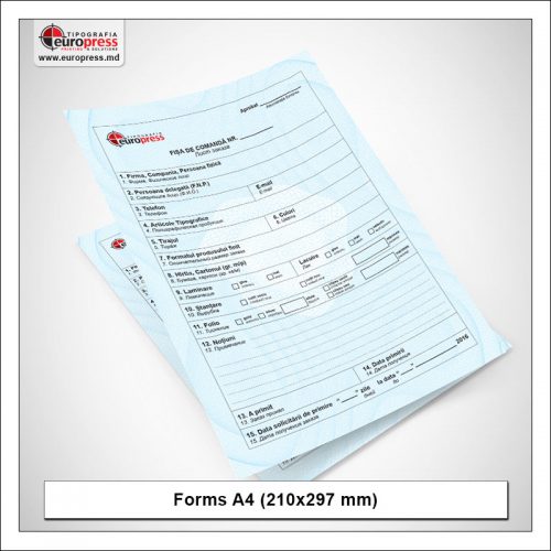 Forms A4 - Variety of Forms - EuroPress Printing House