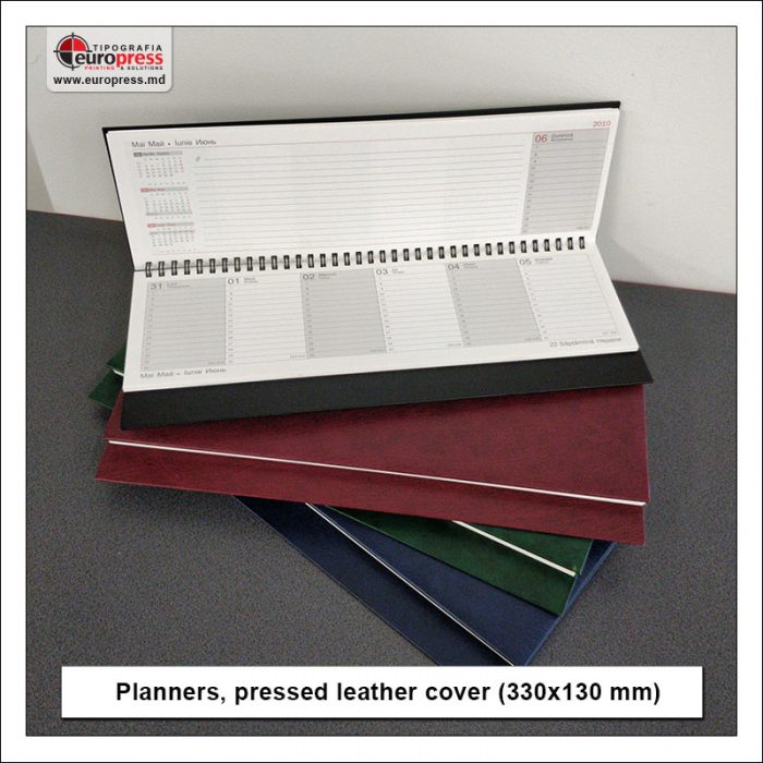Planners pressed leather cover 330x130 mm - Variety of organizers and planners - Europress Printing House