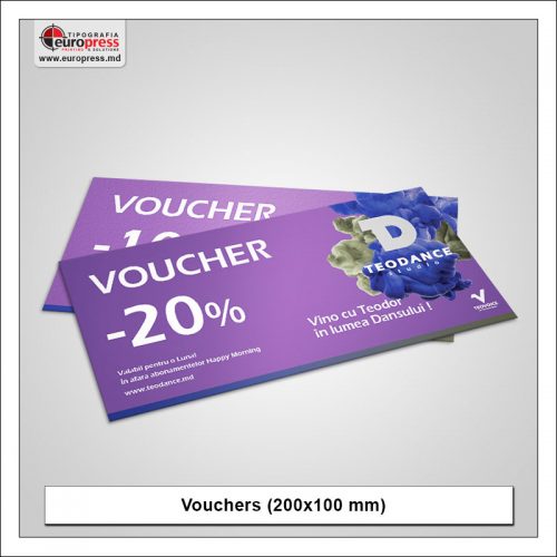 Voucher 200x100 mm model 1 - Variety of Vouchers - Europress Printing House