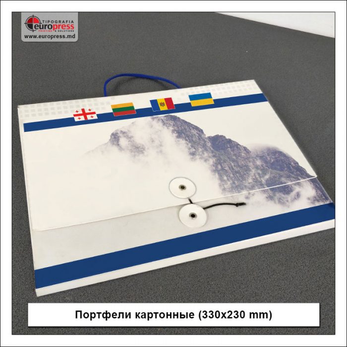 Портфели картонные пример 2 330x230 mm - разнообразие картонных портфелей - типография Europress