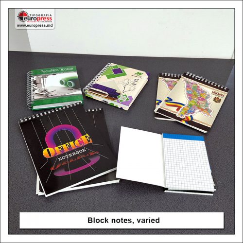 Block notes varied - Variety of Office Supplies - EuroPress Printing House