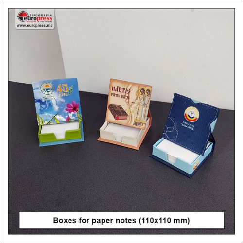 Boxes for paper notes 110x110 mm - Variety of Boxes for Paper Notes - EuroPress Printing House