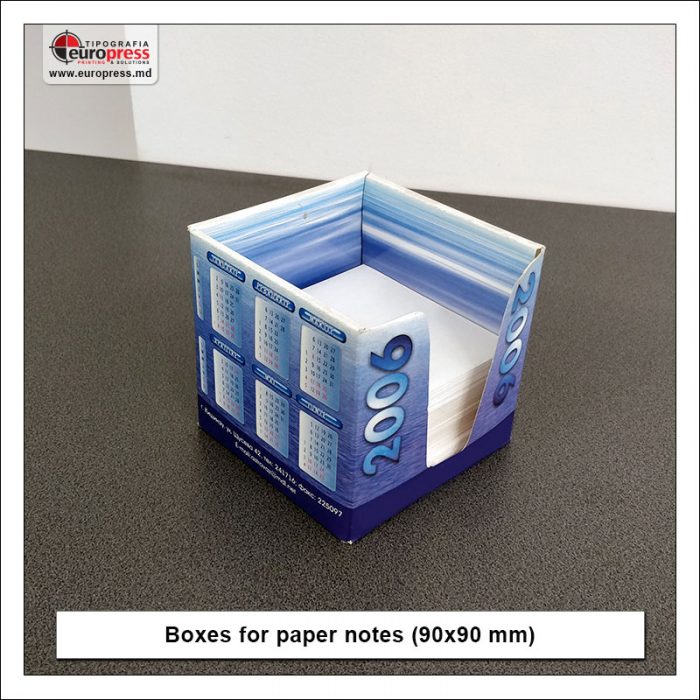 Boxes for paper notes 90x90 mm - Variety of Boxes for Paper Notes - EuroPress Printing House