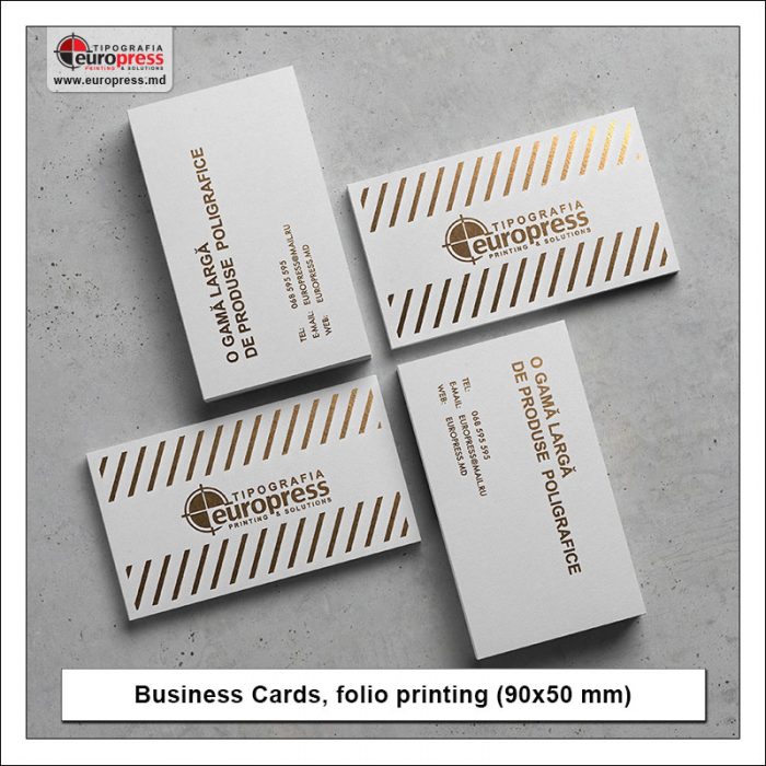 Business Cards folio printing 90x50 mm style 1 - Variety of Business Cards - Europress Printing House