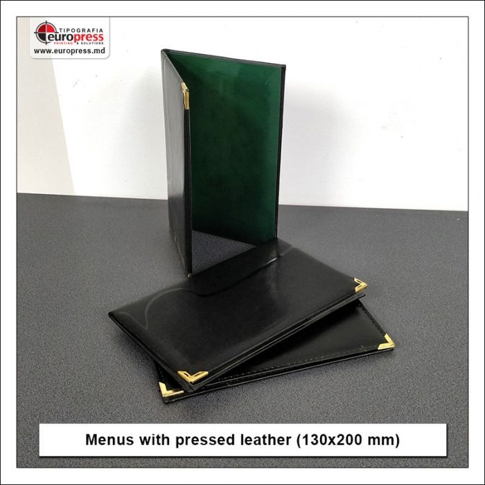 Menus with pressed leather 130x200 mm - Variety of Menus - Europress Printing House