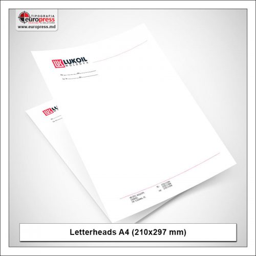Letterheads A4 210x297 mm 1 - Variety of Letterheads - Europress Printing House