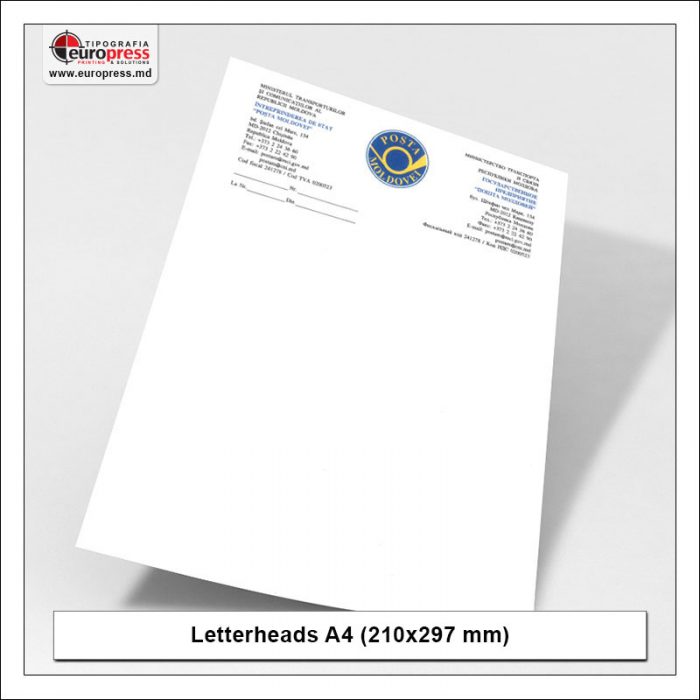 Letterheads A4 210x297 mm 2 - Variety of Letterheads - Europress Printing House